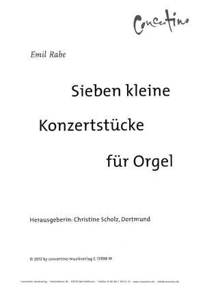 Sieben kleine Konzertstücke für Orgel von Emil Rabe