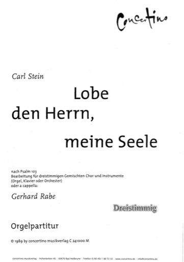 Lobe den Herrn meine Seele